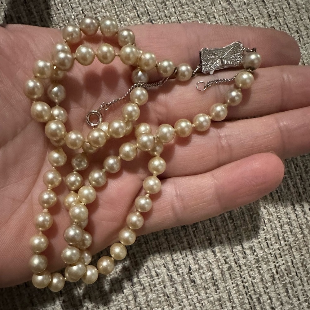 925 Cream Pearl Necklace